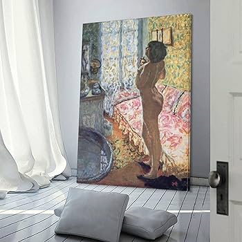 ピエール・ボナール、【鏡に映るばら色の裸婦】、希少画集画、状態良好 ピエール・ボナール、【鏡に映るばら色の裸婦】、希少画集画